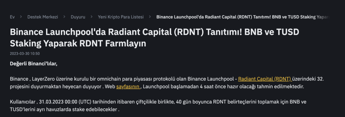 BTC Piyasası: Binance Launchpool’ları ve Launchpad’lerinin Perde Ardı 2