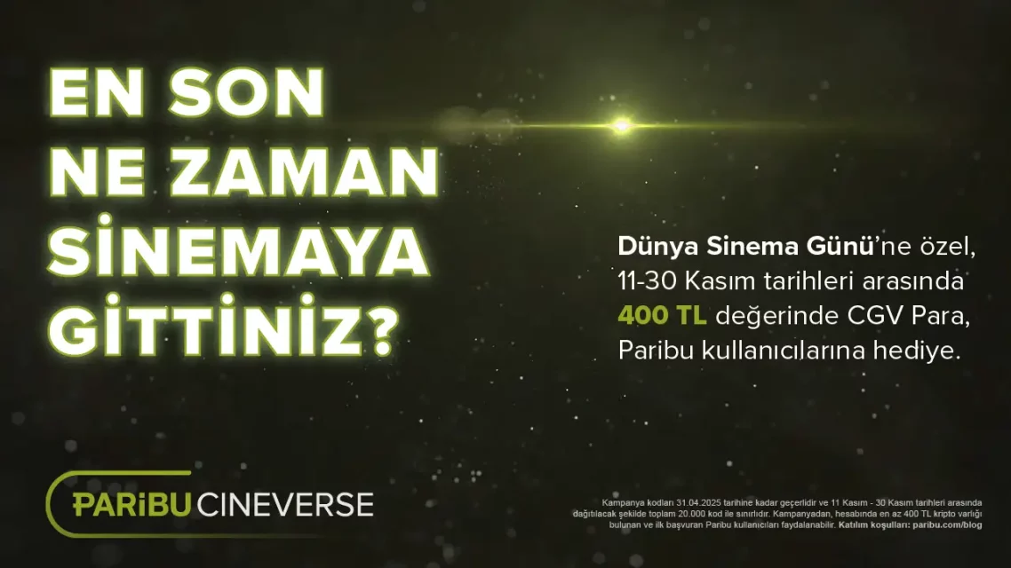 Paribu'dan 14 Kasım Dünya Sinema Günü'ne Özel Kampanya