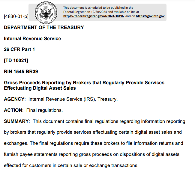 ABD Gelir Servisi (IRS) Yeni Kripto Para Düzenlemelerini Duyurdu