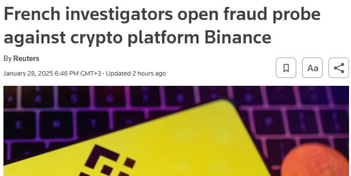 Fransa'dan Binance'e Soruşturma