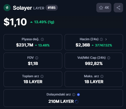 LAYER Token'daki Son Gelişmeler ve Solayer Projesi