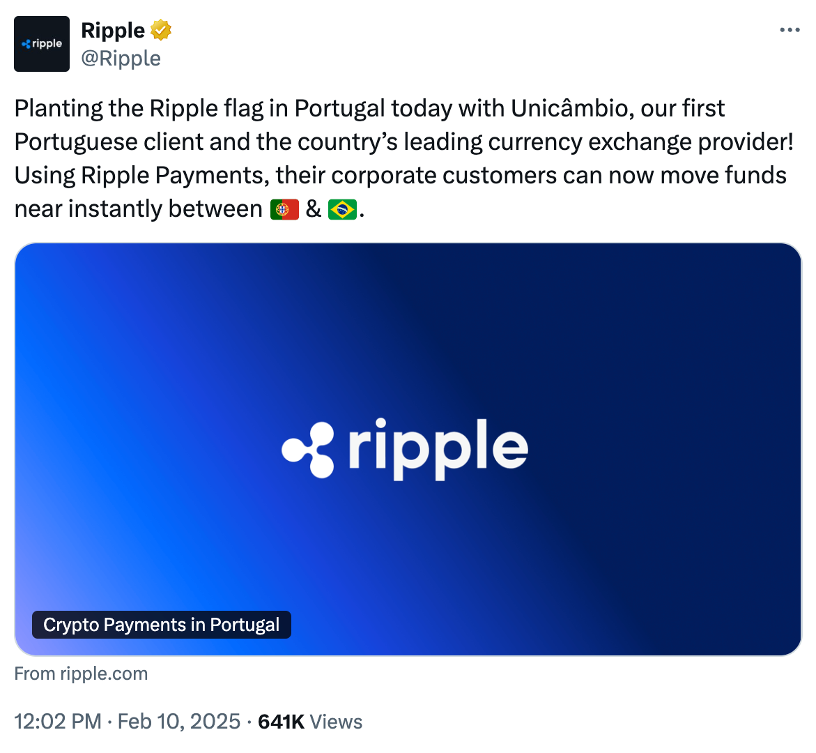 Ripple ve Unicâmbio Ortaklığı Fiyatı Destekliyor