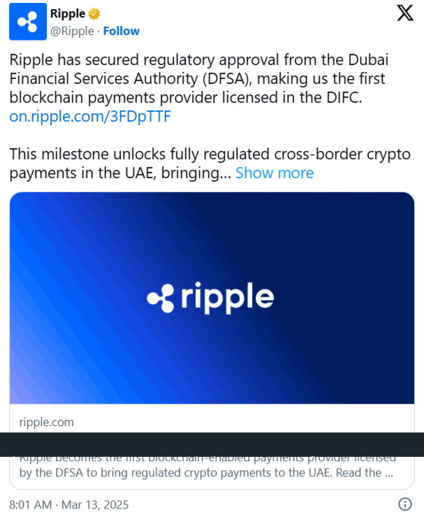 XRP Coin: Yükselişin Eşiğinde ve Dubai Lisansı